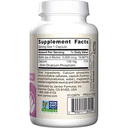 Біотин Jarrow Formulas Biotin 5000 мкг 100 капсул - мініатюра 3