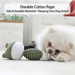 М'яка іграшка для собак Derby Frog Shape TPR + Rope Dog Toy - мініатюра 2