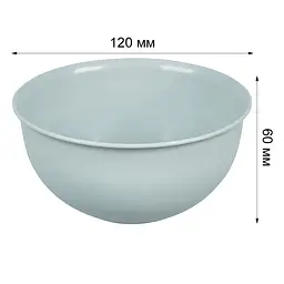 Миска Stars Plast кругла матова сіра 0.5 л (94206/сір) - мініатюра 2