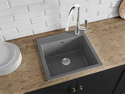 Кухонна мийка Miraggio BODRUM 510 grey (0000002) Граніт, Врізна, Сірий - мініатюра 6