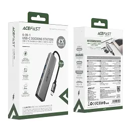 USB-хаб ACEFAST J18 USB-C 6-in-1 6974316285939 - мініатюра 2