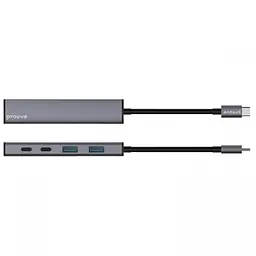 USB-Хаб Proove Type-C-Хаб Arc Link 5 in 1 (2*USB + 3*Type-C) silver (HBAL00222024) - миниатюра 5