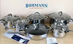 Набір каструль з кришками та сковородою Bohmann BH-1232, 12 предметів - мініатюра 2