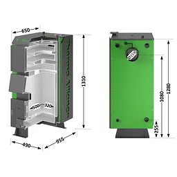 Котел твердопаливний сталевий Thermo Alliance Ferrum Plus V 4.0 FSF+ 20 - мініатюра 2