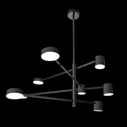Світильник стельовий Brille підвісний BR-01 631S/8 LED 56W WW+NW+CW BK - мініатюра 2