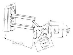 Настінне кріплення Vinga TM32-2251 - мініатюра 12