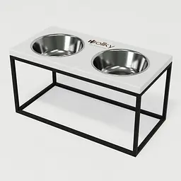 Hollky Base L — миски на підставці для середніх і великих собак (2 × 0,95 л, висота 20 см) - мініатюра 2