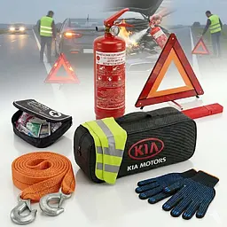 Набір автомобіліста технічної допомоги Kia для вантажівки, джипа та позашляховика (сумка на 2 відділення)