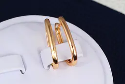 Сережки Xuping Jewelry овальні доріжки 1.7 см золотисті