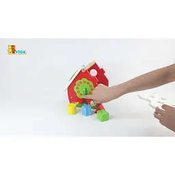 Дерев'яний сортер Viga Toys Веселий будиночок (50533) - мініатюра 4