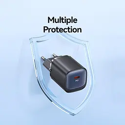 Мережевий зарядний пристрій Usams US-CC251 GaN 30W White [CC251TC02] [139649] - мініатюра 6