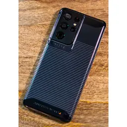 Оригнальний протиударний силіконовий чохол Gear4 Havana D3O для Samsung Galaxy S21 Ultra 5G (6.8") Smoke - мініатюра 8