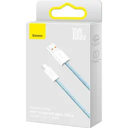 Кабель Baseus Dynamic Series Fast Charging Cable USB to Type-C 100W 1m CALD000603 Blue - мініатюра 6