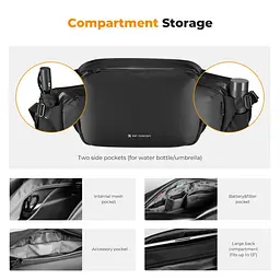 Фотосумка K&F Concept Alpha Camera Sling Bag Чорний, 12L (KF13.177) - мініатюра 5