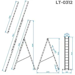 Драбина Intertool LT-0312 [140432]