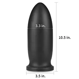 Велика анальна пробка LoveToy 9" King Sized Anal Bomber 20.3 см (чорний) - мініатюра 6