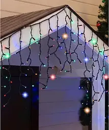 Гірлянда XPRO LED 120 3.3Line Short Curtain Bulbashky Бахрома M-2 мультиколірна 5 м, вул.+з'єдн., чорний (47674-7235_676)