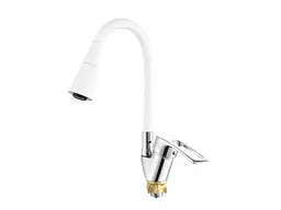 Змішувач ZERIX на мийку білий YUT 181 REFLECTOR WHITE