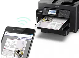 Epson БФП ink color A3 EcoTank L15160 32_32 ppm Fax ADF Duplex USB Ethernet Wi-Fi 4 inks Pigment - мініатюра 3