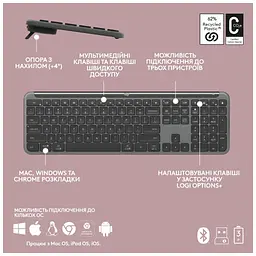 Комплект Logitech MK950 Bluetooth/Wireles UA Graphite (920-012490) - мініатюра 10