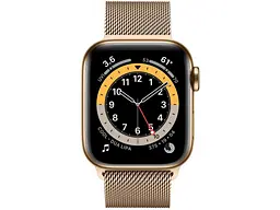 Смарт-годинник Apple Watch Series 6 GPS + Cellular 44mm Gold Stainless Steel Case with Gold Milanese Loop [M07P3] [51002] - мініатюра 2