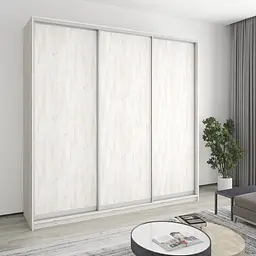 Шафа-купе тридверна MebelStar Уні AL 3ДСП 240x60x240 см Аляска сірий (MBS-1926)