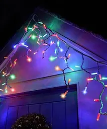 Гірлянда LED 120 3.3Line Short Curtain Bulbashky Бахрома M-2 Мультицветна 5M Вул.+сої Чорний (47674-7235_676) - мініатюра 3