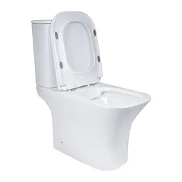Унітаз-компакт Qtap Presto Quadro безободковий з сидінням Soft-close QT24221215AW, Білий - мініатюра 5