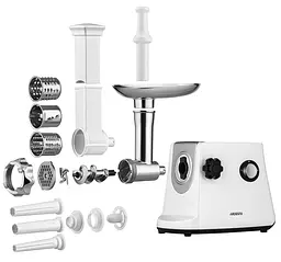 М'ясорубка Ardesto MGA-1750R, White/Inox, 1700Вт, 3 диски 1.6 кг/хв, реверс - мініатюра 2