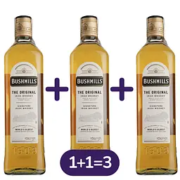 Упаковка віскі Bushmills Original Irish Whiskey 40% 1.5 л (0.5 л x 3 шт.)