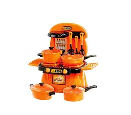 Игровой кухонный набор Юника Cooking Plate with Dishes 10 пред. Оранжевый (IG-173-N-55)
