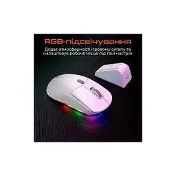 Мишка Meetion GW38 Wireless/Bluetooth/USB White (MT-GW38-B) - мініатюра 4