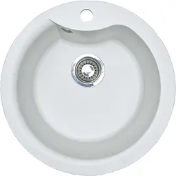 Кухонна мийка Adamant WAVE біла d 485x210 мм, без крила d 48