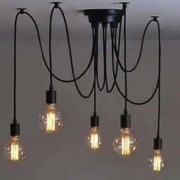 Підвісне освітлення Edison TOPDECORATED 2 метри Регульований стельовий світильник Світло-павук Металева дротова карта