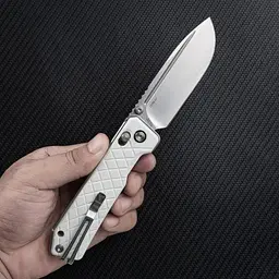 Ніж складаний туристичний SRM Rubik 7228B-GT2 (8.7 см) 14C28N / G10 білий - мініатюра 4