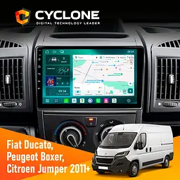 Штатна магнітола Peugeot Boxer 2011 Cyclone C9-013 4x64 DSP 4G Cyclone (НФ-00007399)