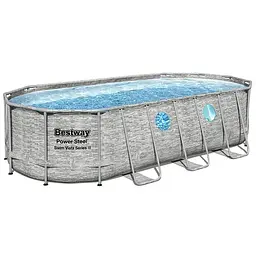 Сімейний овальний каркасний басейн Bestway 56716 549×274×122 см з фільтром та сходами на 13420 л