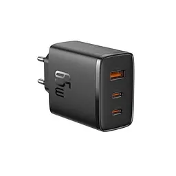 Сітчасте зарядне пристрій Baseus Cube Pro Fast Charger 2C+U 65W чорний P10152301113-00