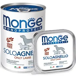 Паштет Monge Dog Solo з ягненком для собак всіх порід 150 гр