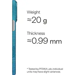 Чохол Pitaka Ultra-Slim для Apple iPhone 17 Lucid Blue (KI1702AG) [162392] - мініатюра 3