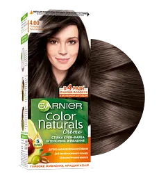 Фарба для волосся Garnier Color Naturals, тон 4.00 (Глибокий темно-каштановий), 110 мл (C5755600) - мініатюра 2