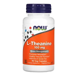 Теанін L-Theanine 100 mg 90 капсул NOW vit0004860