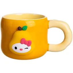 Чашка порцелянова Yiwu Sanrio 400 мл з магнітом помаранчевий Yiwu FM-37B