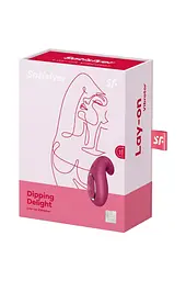 Вібратор Satisfyer Dipping Delight 9 см бордовий - мініатюра 5