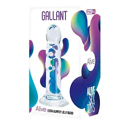 Прозорий фалоімітатор Alive Gallant Jelly Dildo - мініатюра 2