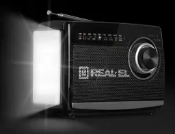Радіоприймач 1.0 Real-El X-510 Black, 3 Вт, пластиковий корпус, FM/AM/SW, USB, SD/microSD, акумулятор, ліхтарик