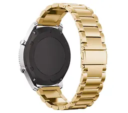 Металевий ремінець Primo для годинника Samsung Gear S3 Classic SM-R770/Frontier RM-760 Gold - мініатюра 3