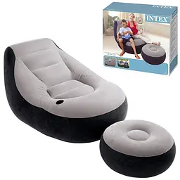 Надувне крісло Intex 68564 з пуфіком (99 x 1.30 x 76 см) Ultra Lounge