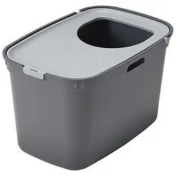 Вертикальний закритий туалет для котів Moderna Top Cat 59х39х38.3см сірий (ag50275)