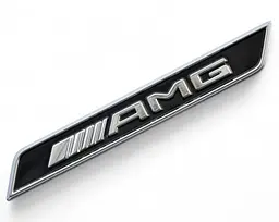 Емблема напис Amg для Mercedes Чорна з Хромом 113х14 мм (на скотчі) a2928173500